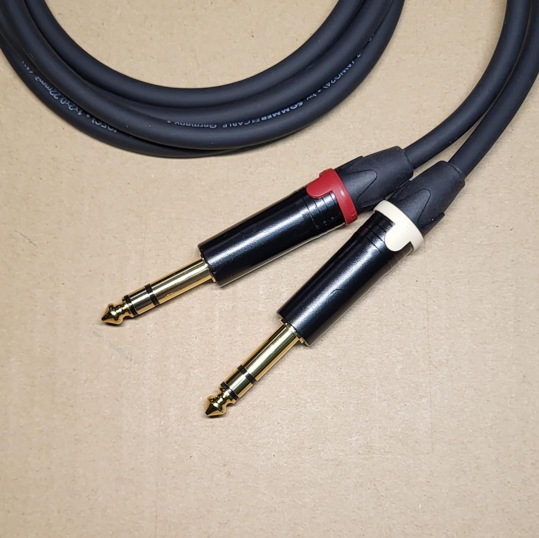 SOMMER 6.35mm TRS monitor speaker cable, 1M, 1 pair, 音響器材, 其他音響配件及設備