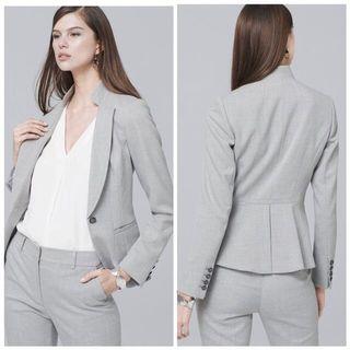 Stand Collar Suiting Jacket - Gray