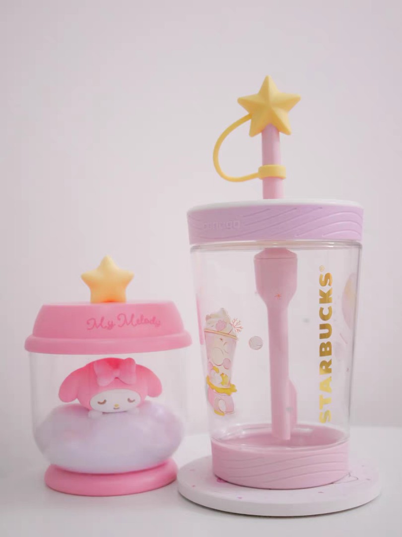 New Starbucks 2022 Contigo Pink Hot Air Balloon Plastic Sippy Cup