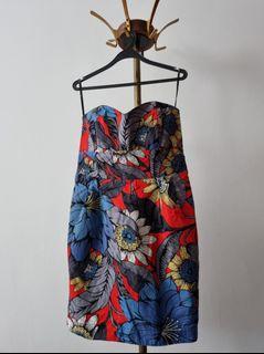 Strapless bustier dress