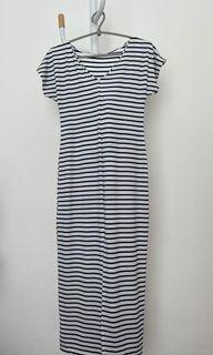 Strips long dress