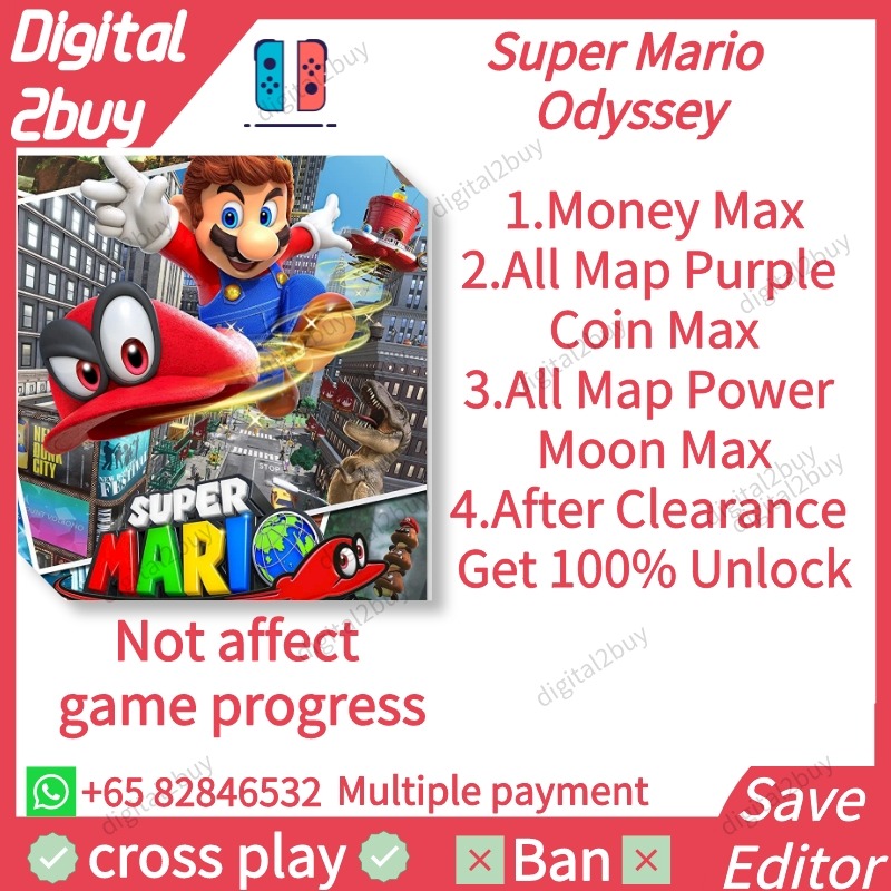 Super Mario Odyssey Save Editor SMO Save Modding, Video Gaming, Video Games, Nintendo on Carousell