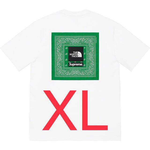 Supreme The north face Bandana tee (XL), 男裝, 上身及套裝, T-shirt