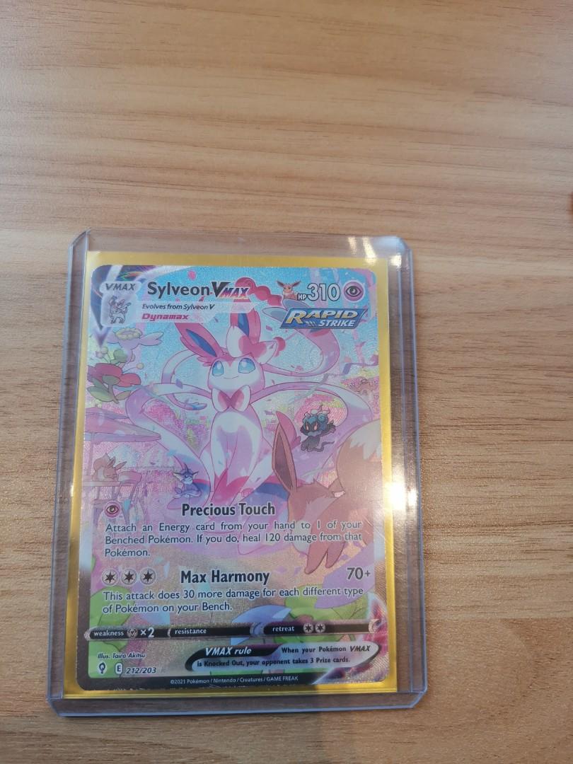 Sylveon vmax alternate art with sleeve and toploader, Hobbies & Toys