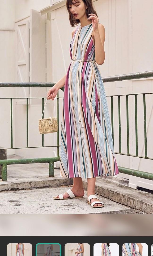 striped maxi