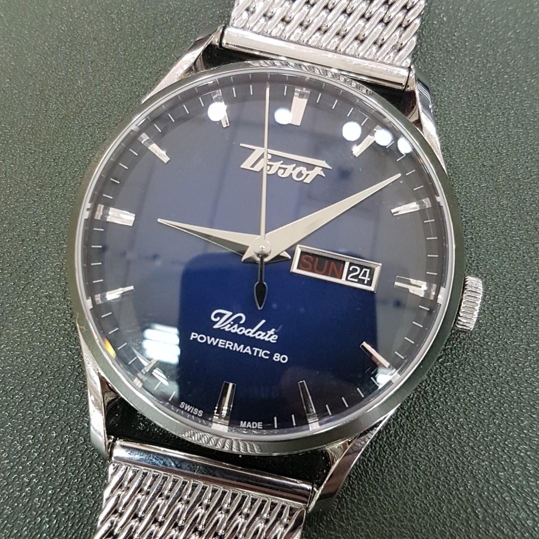 Tissot Heritage Visodate Powermatic 80 Blue Watch 42mm Men s