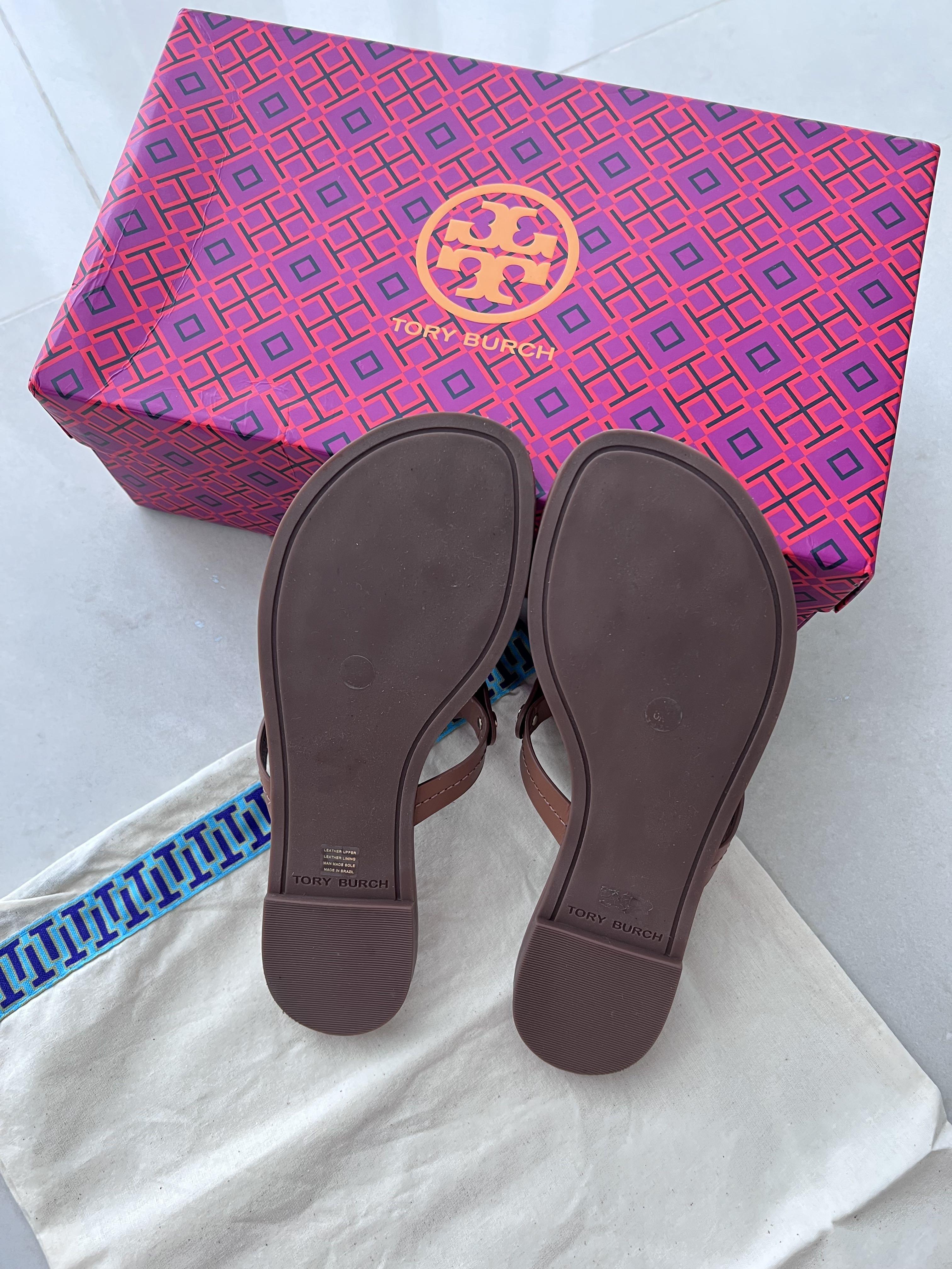 Tory Burch Miller Calf Leather Sandals Vintage Vachetta size US6