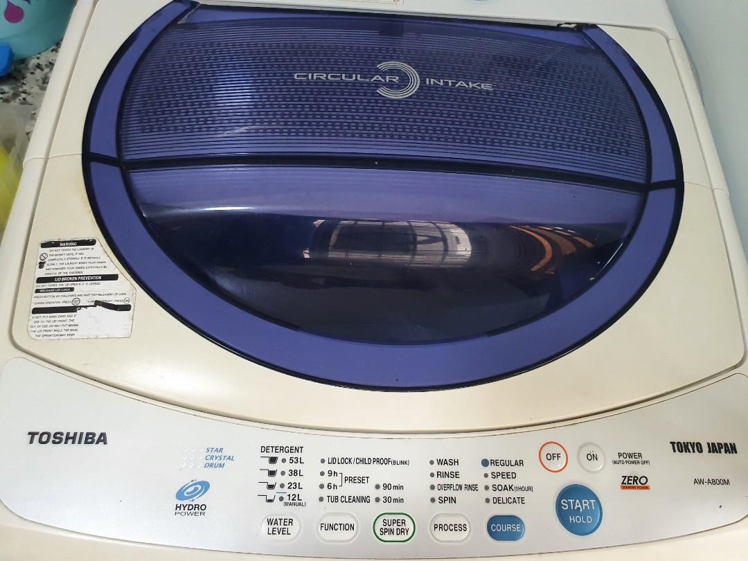 Toshiba Washing Machine AWA800M, TV & Home Appliances, Washing