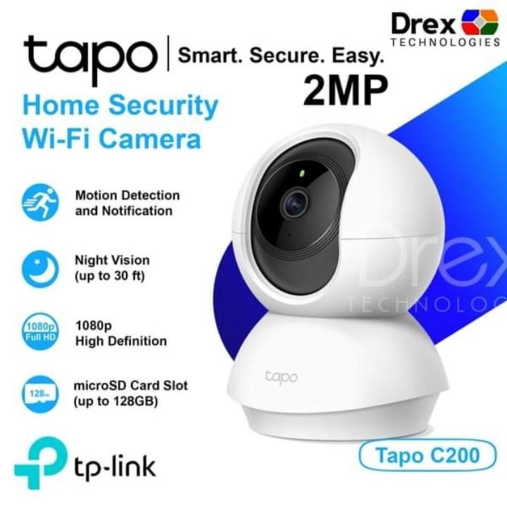 TP-Link Tapo Pan/Tilt Wi-Fi Camera, 1080P, Motion Detection, Night Vision,  SD Card Slot