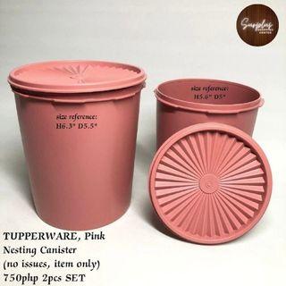 Tupperware Pink Nesting Canister