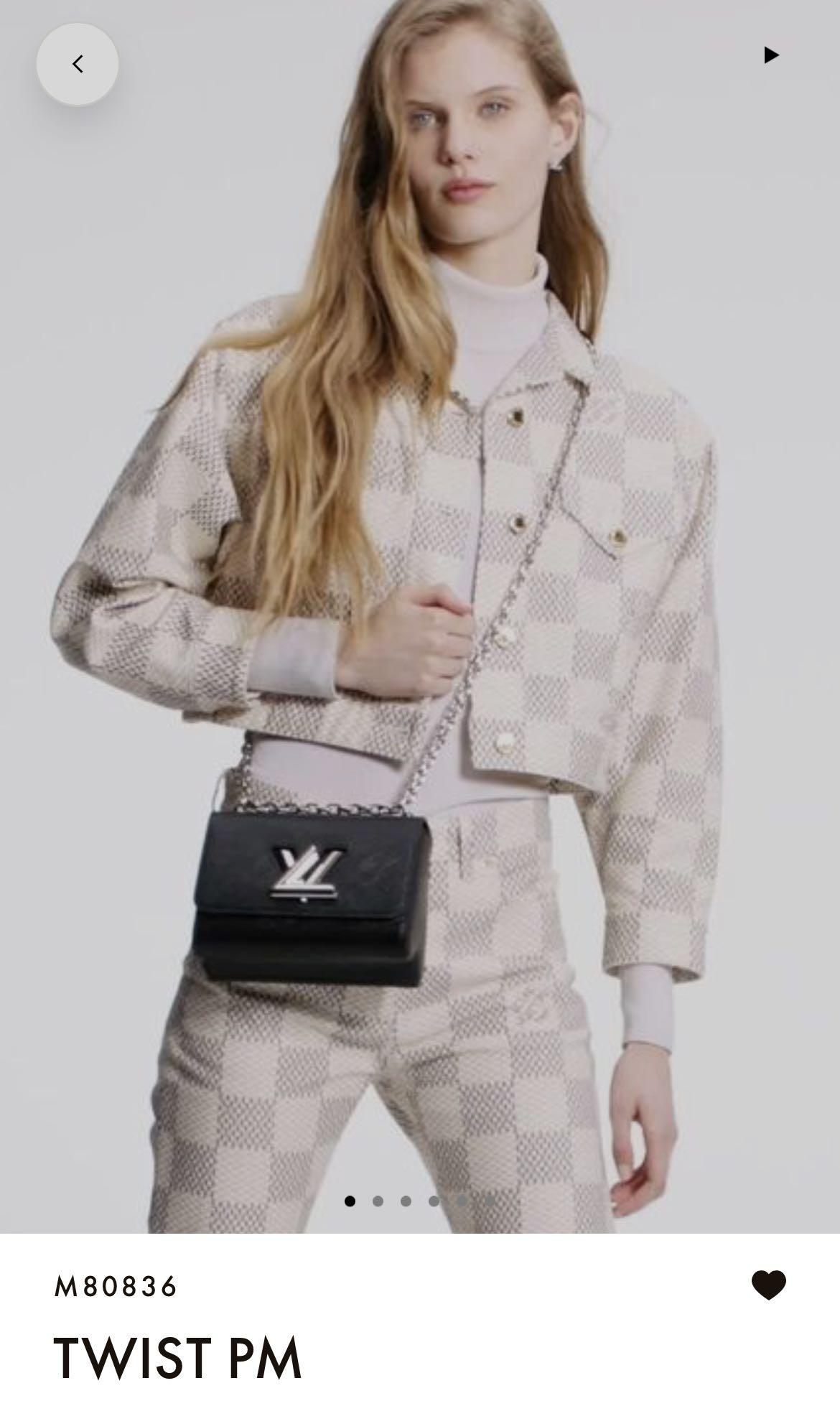 TWIST PM Shoulder Bag Louis Vuitton LV Black and Silver (Authentic