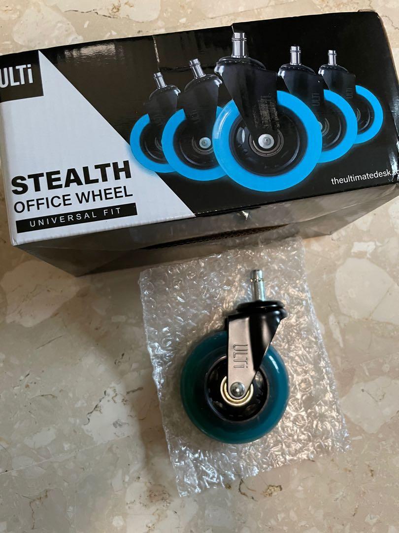 ULTi Stealth Caster Wheels Replacement for Office & Gaming Chair, Heavy