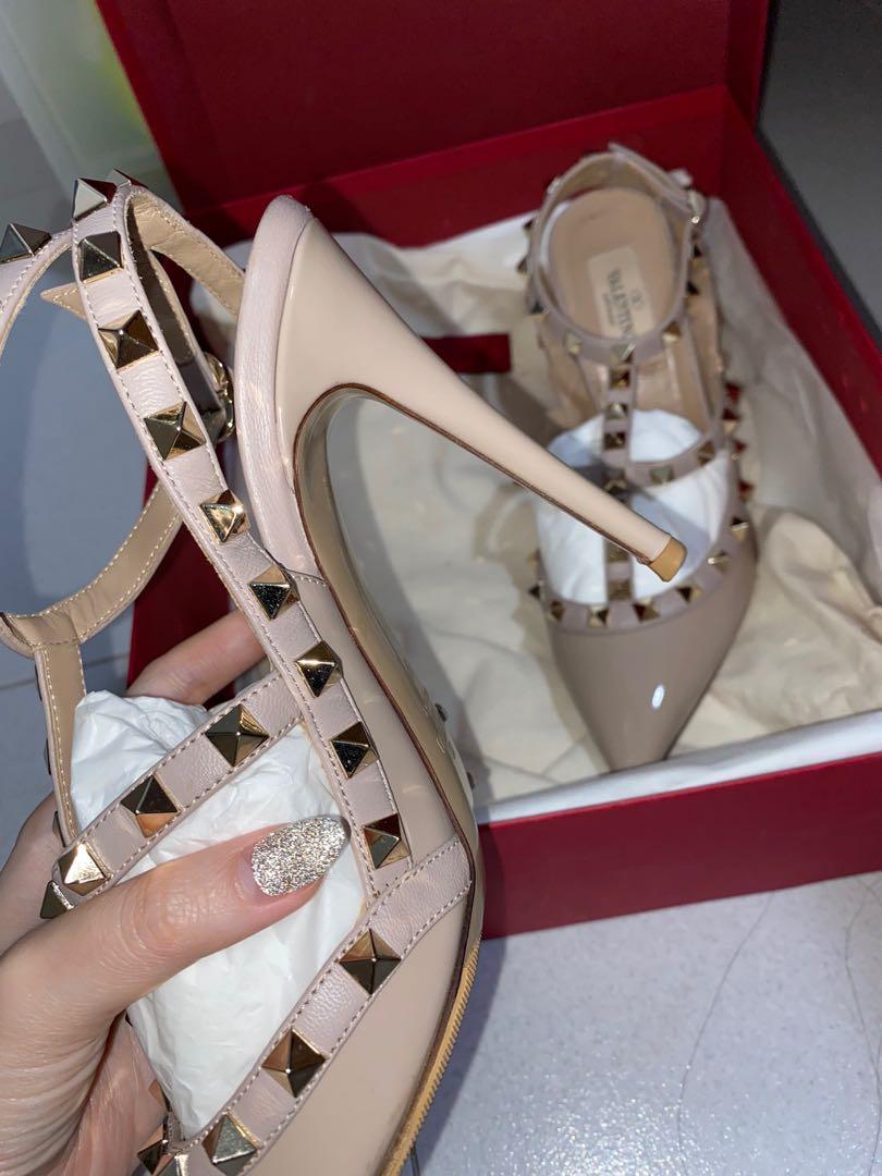 Valentino Rockstud Heels 37, Luxury, Sneakers u0026 Footwear on Carousell