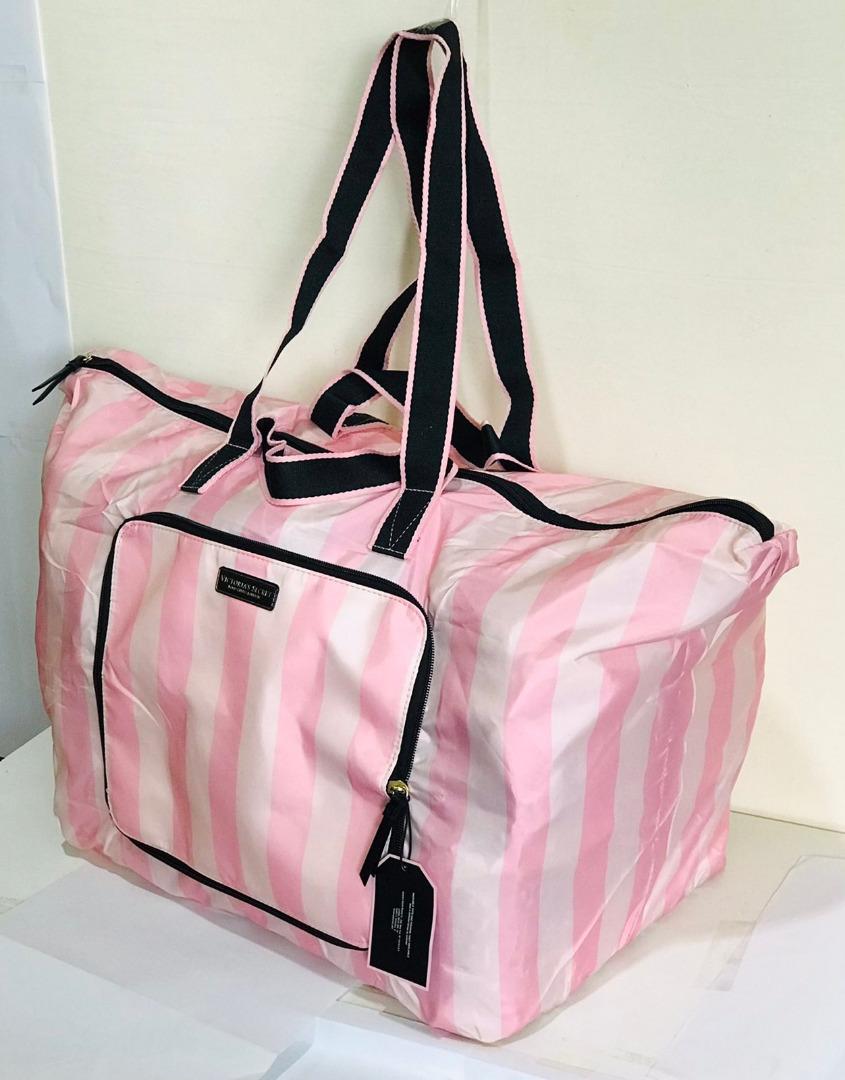 RARE Victoria Secret PINK Tote Bag Large Duffle Beach Pink Dog Luggage Hot  Pinks