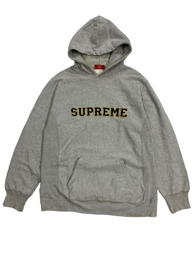 VTG SUPREME CLASSIC SCRIPT HOODIE GREY Men s Fashion Coats