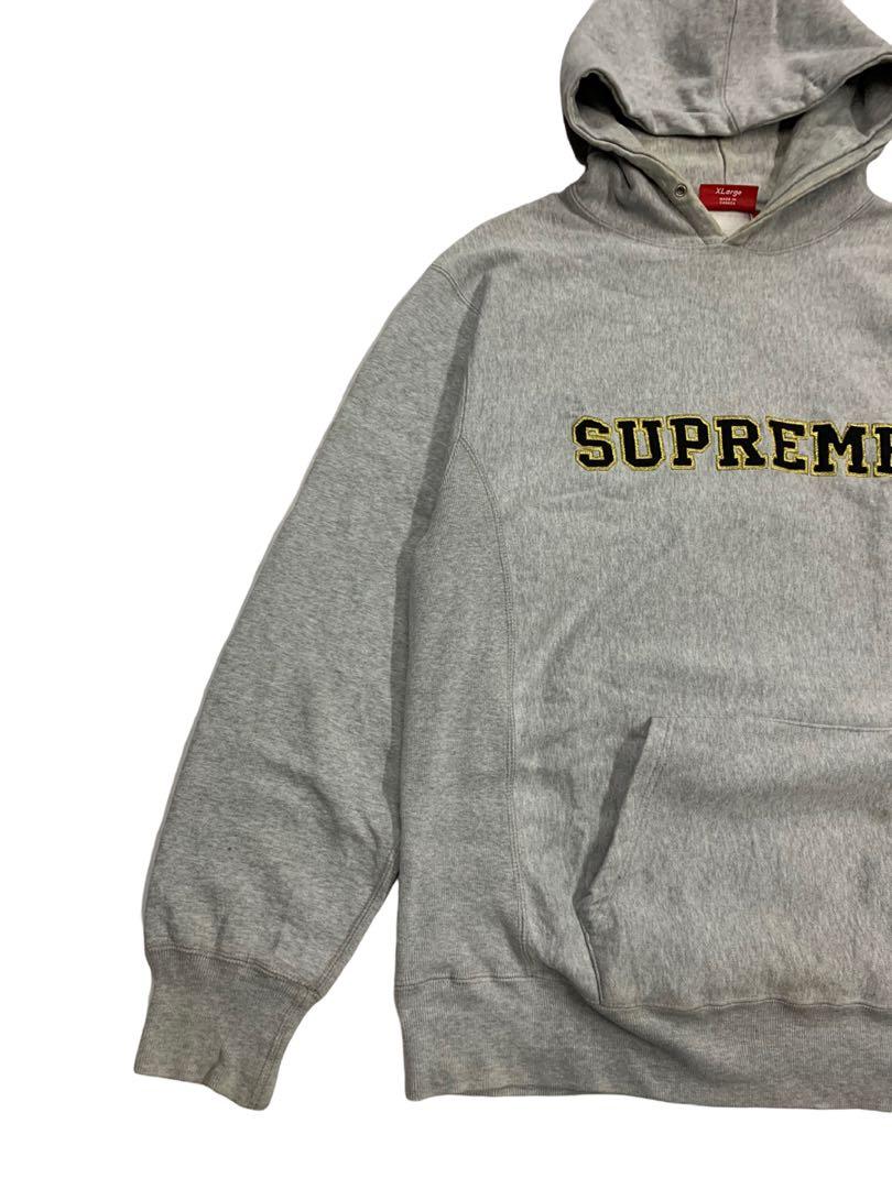 Supreme script deals hoodie grey