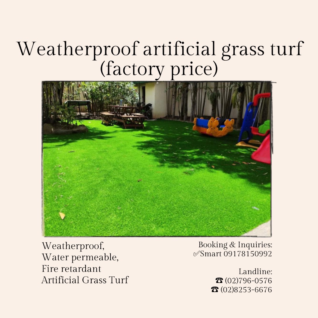 Weatherproof artificial grass turf (factory price), Furniture & Home