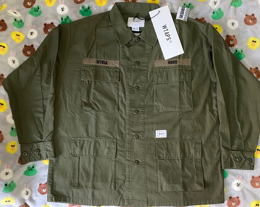 Wtaps Neighborhood Jungle Shirt Size. M 02 Olive Darb 192WVNHD