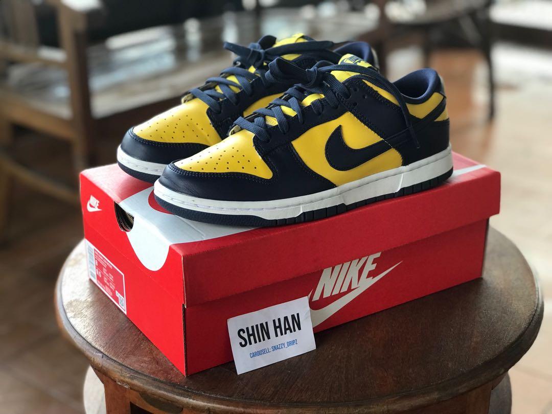 WTS Nike Dunk Low Michigan used Men s Fashion Footwear