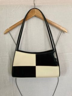 Vintage Y2k Style Patent Leather Shoulder Bag