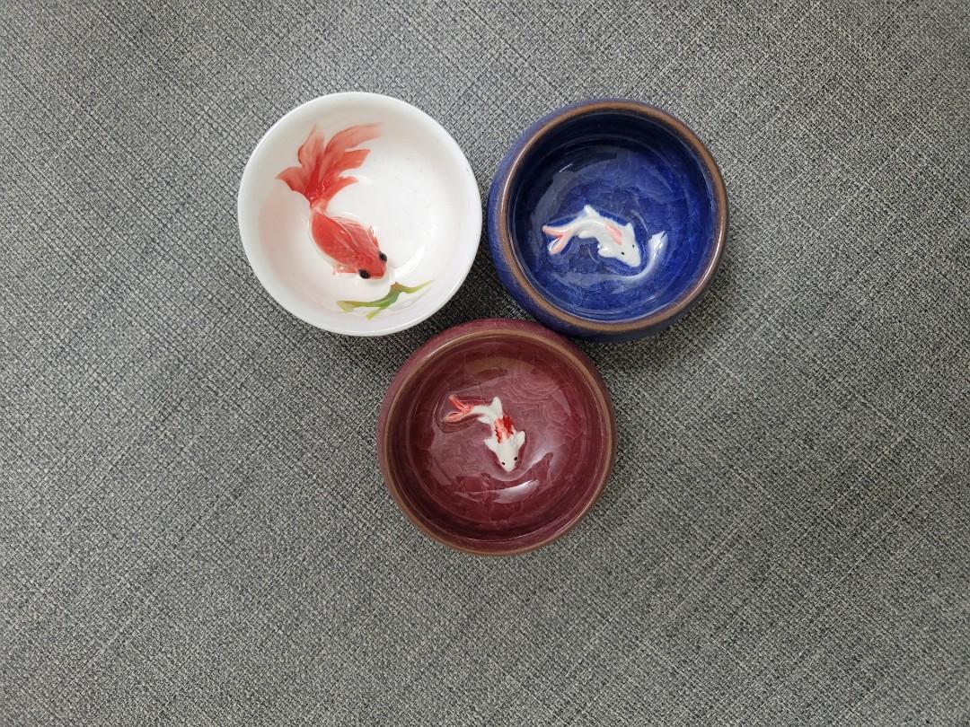 平安竹泉 青華染付 雙鱼紋樣 四角盃 茶道具 平安竹泉 青華染付 雙鱼紋樣 四角盃 茶道具 平安竹泉
