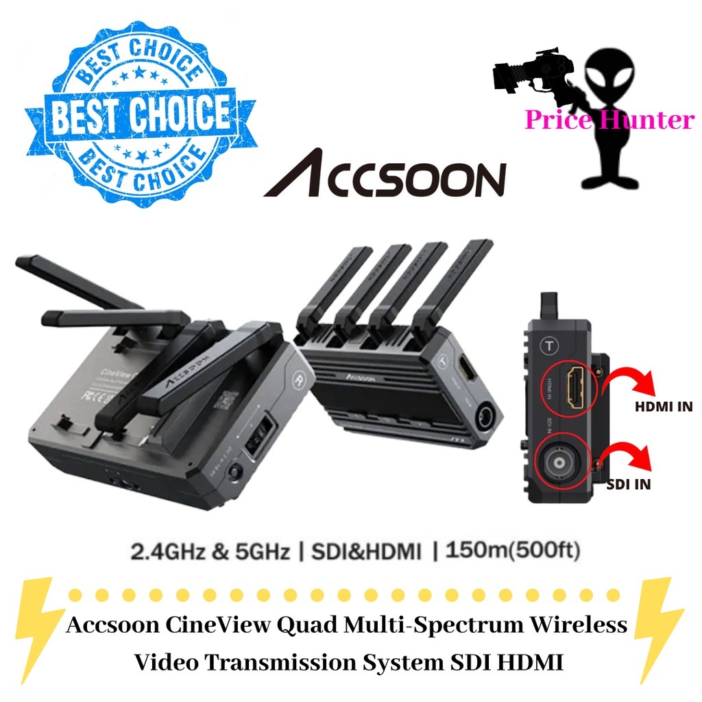Accsoon CineView Quad MultiSpectrum Wireless Video Transmission System