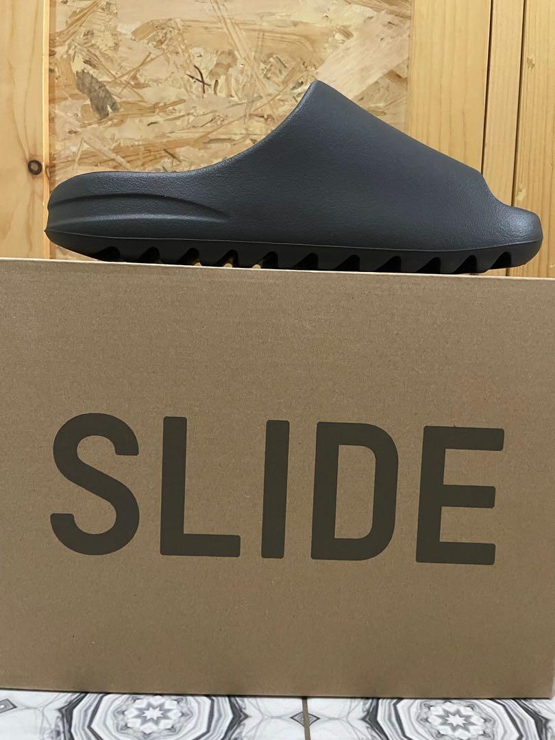 Adidas Yeezy Slide Onyx Size 12 UK/US, Fesyen Pria, Sepatu , Sandal di  Carousell