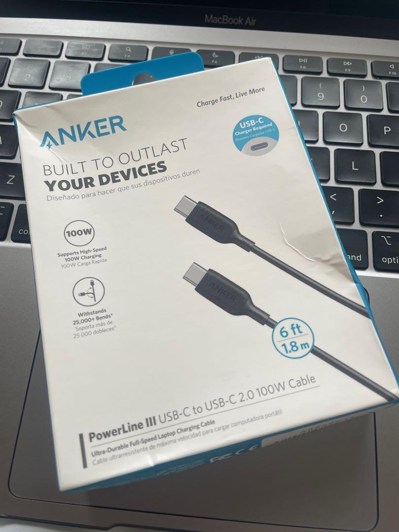 Anker Powerline III USBC to USBC 2.0 100W Cable, Mobile Phones