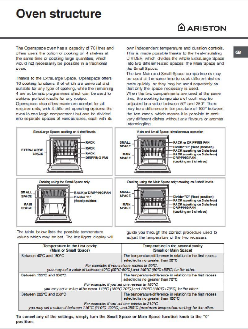 Ariston 70L 10 cooking functions Pyrolytic OS 99D P IX builtin oven