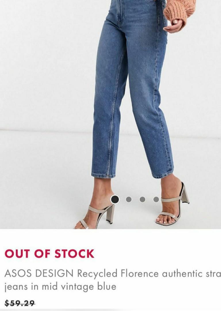 ASOS Design Recycled Florence authentic straight cut denim jeans in mid vintage blue