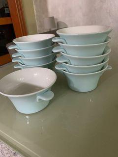 Baby Blue Dessert bowls x 10