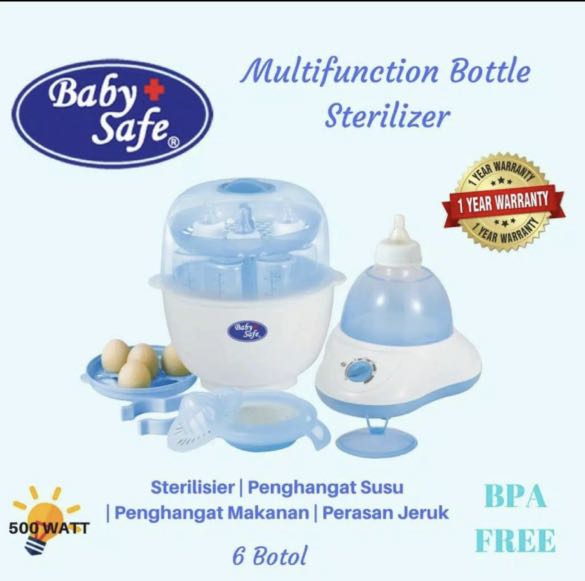 Baby Safe multi function Sterilizer (sterilizer 6 botol), Bayi & Anak