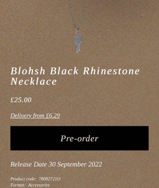 Official Billie Eilish Store - Blohsh Black Rhinestone - Billie Eilish -  Jewelry