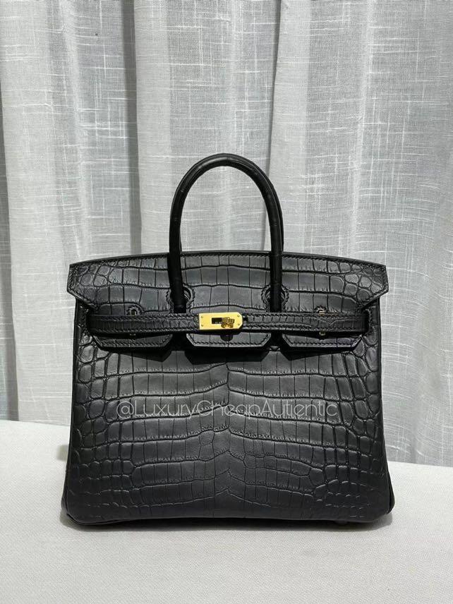 Hermes birkin crocodile black store