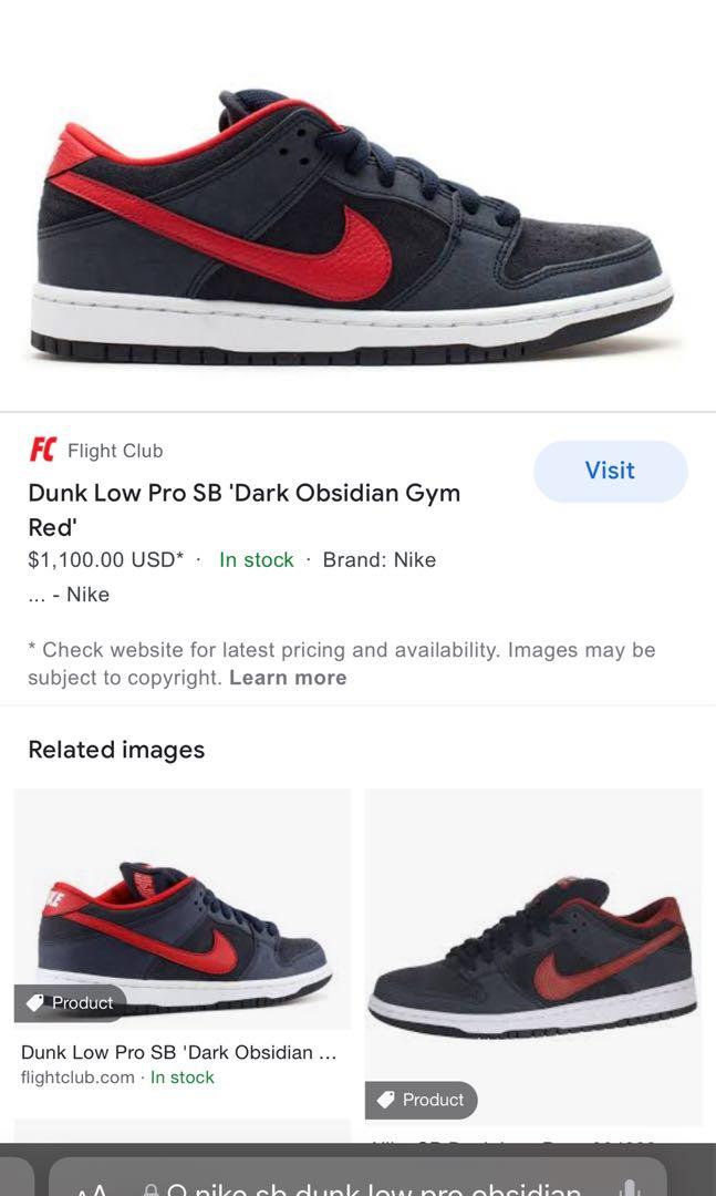 nike dunk low pro sb dark obsidian