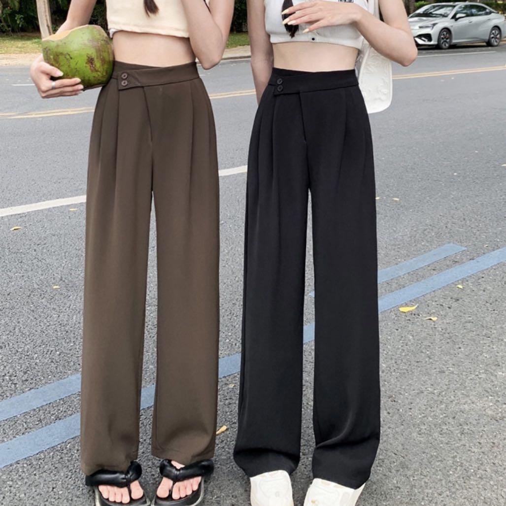 Black Trousers, Women's Fashion, Bottoms, Other Bottoms on Carousell