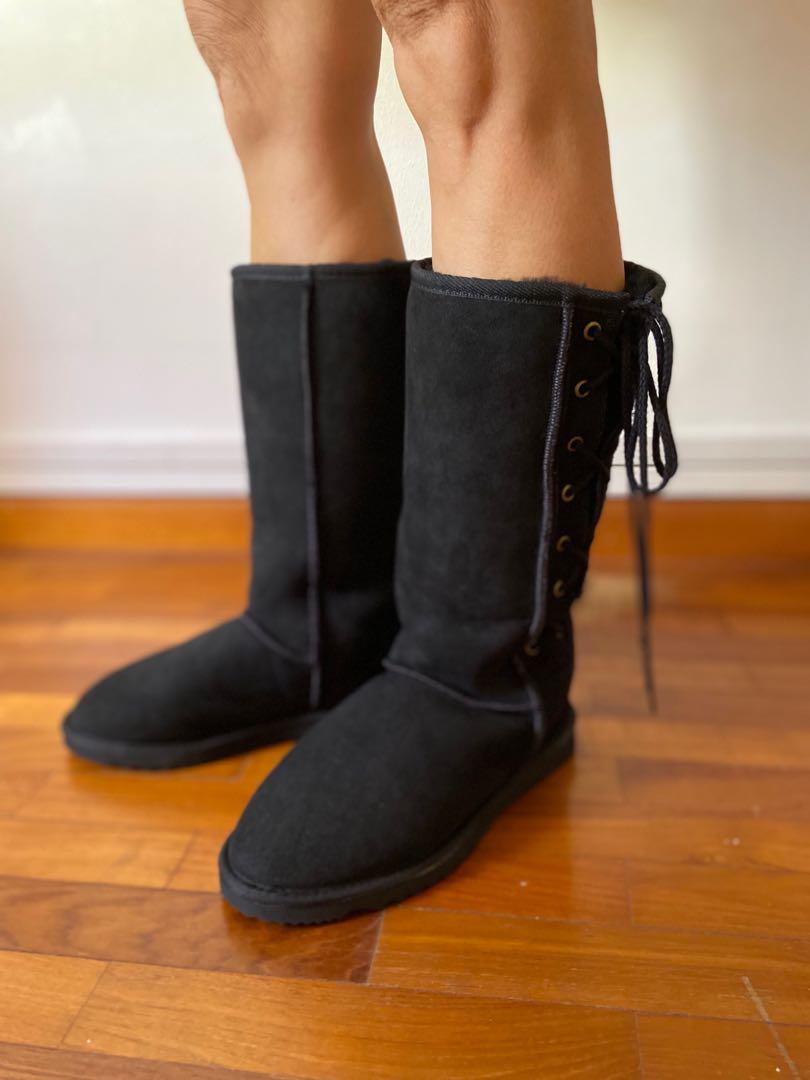 Uggs that lace deals up in the back