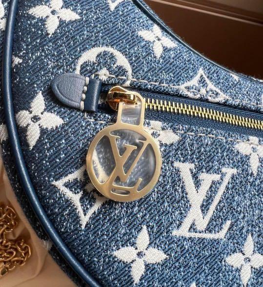 NEW Louis Vuitton Denim Loop Bag Blue/White M81166 with box, tag and receipt