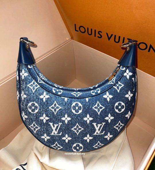 NEW Louis Vuitton Denim Loop Bag Blue/White M81166 with box, tag