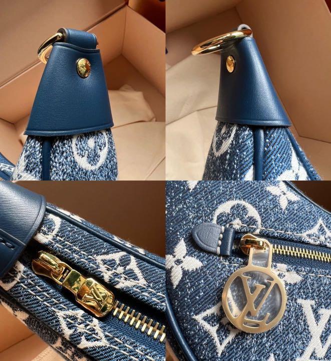 Brand New LV Louis Vuitton Loop Bag Navy Blue Denim Jacquard GHW