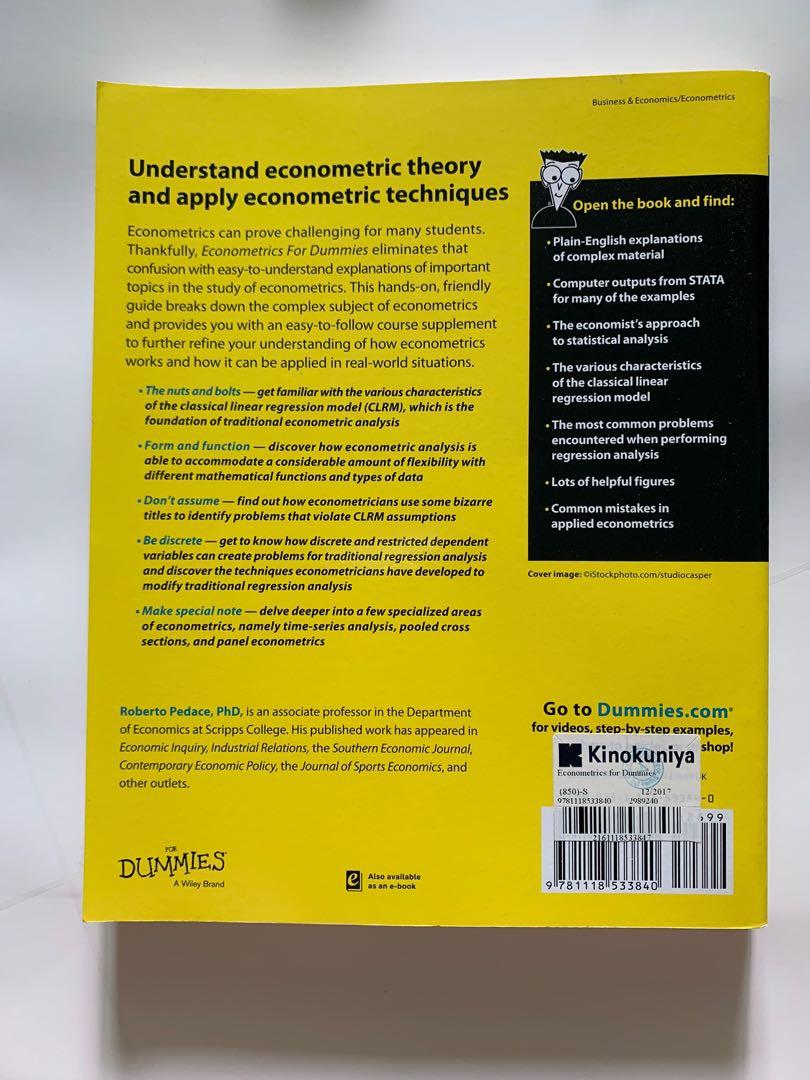 Book Econometrics For Dummies, Hobbies & Toys, Books & Magazines