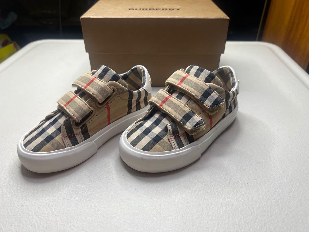 KIDS' SHOES: BURBERRY BABY AND LITTLE KIDS MARKHAM CHECK SNEAKERS - FOR KIDS  - US SIZE 8C, Babies & Kids, Babies & Kids Fashion on Carousell