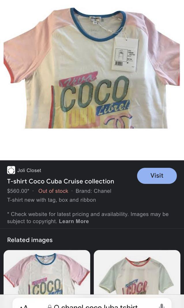 Sold at Auction: CHANEL T-Shirt COCO CUBA, Koll.: 2017 Cruise, Gr. XL.
