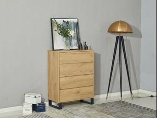 Chest of Drawers 4 Drawer Storage Wooden Dresser Light Wood Furniture