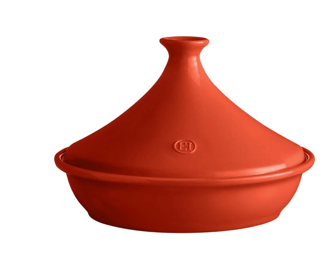 SALE EMILE HENRY Tagine ceramic 2.6qt limited ed. poppy red (like Le Creuset), Furniture & Home