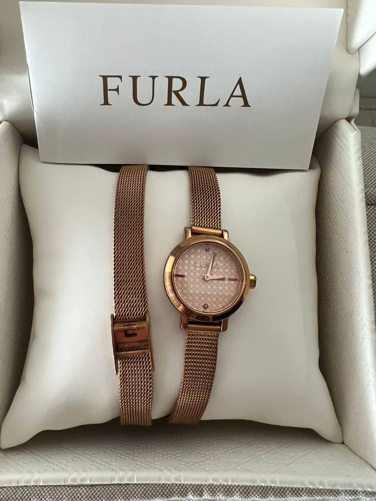 Furla rose outlet gold watch