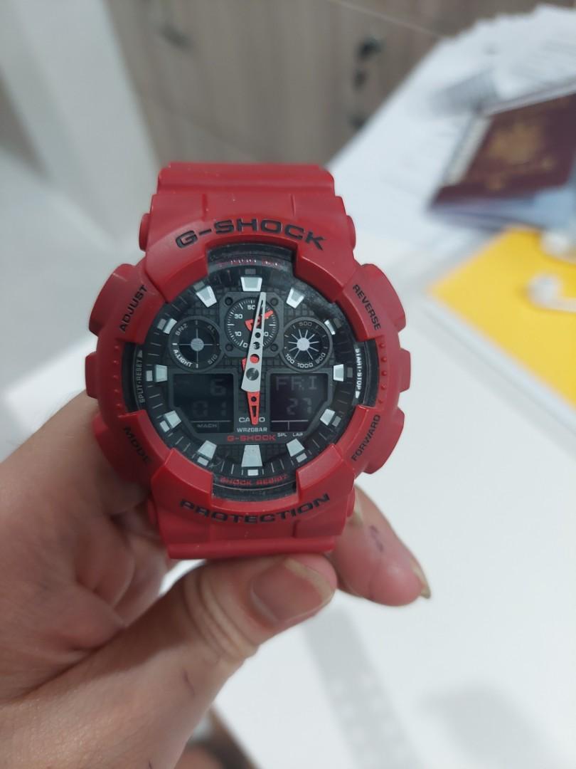 G shock outlet watch red colour