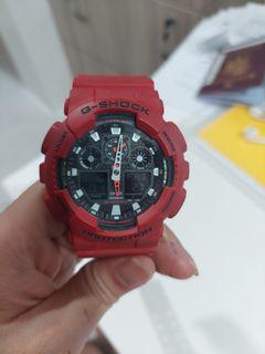 G SHOCK WATCH red color