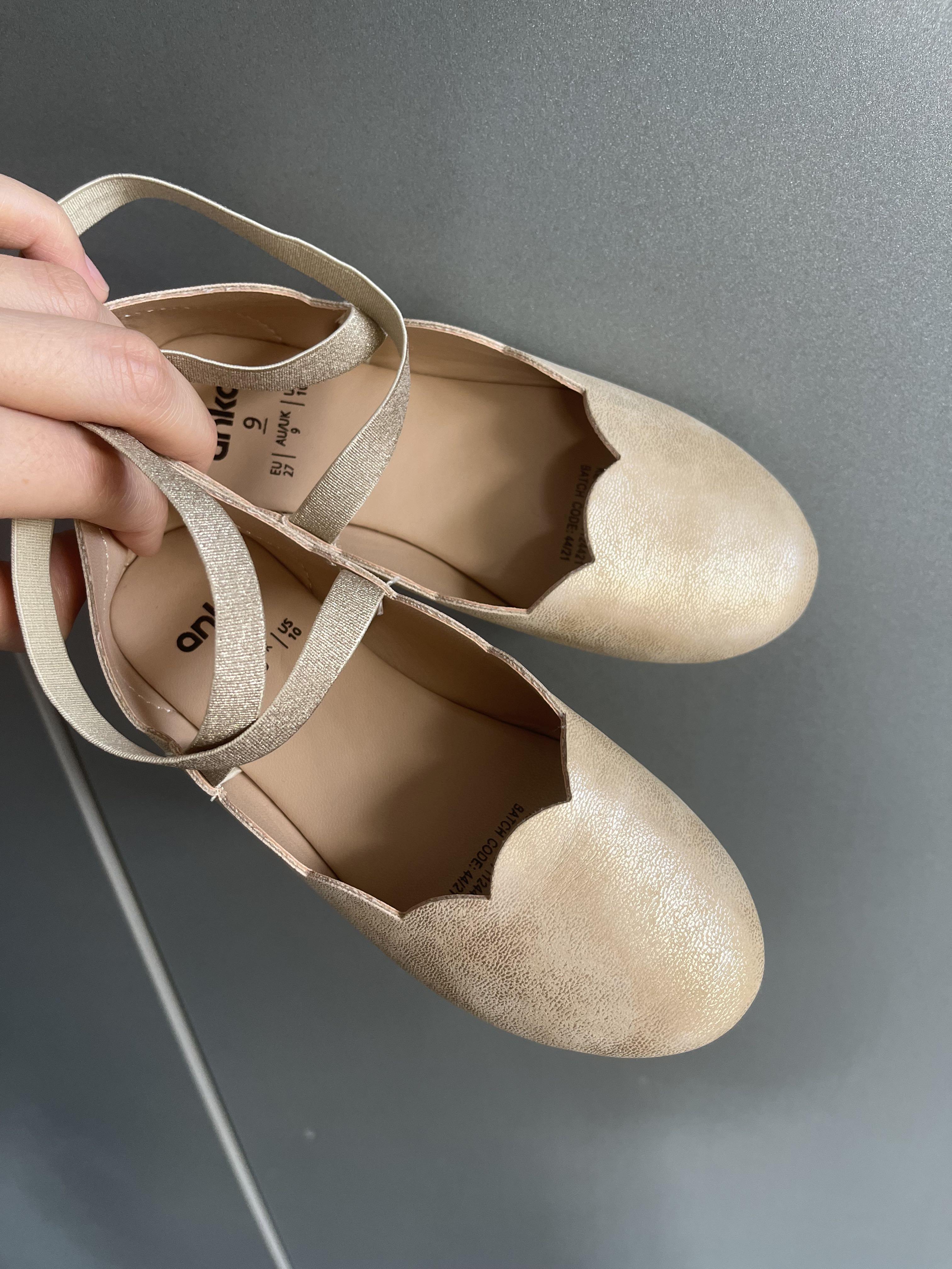 Girls gold shoes size cheap 2