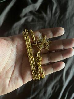 Gold chain rope